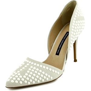 French Connection Ellis Cream Nubuck d'Orsay Pump